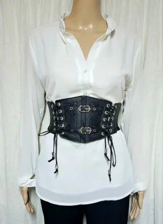 Blusa Corsetto Nuna Lie nero con lacci