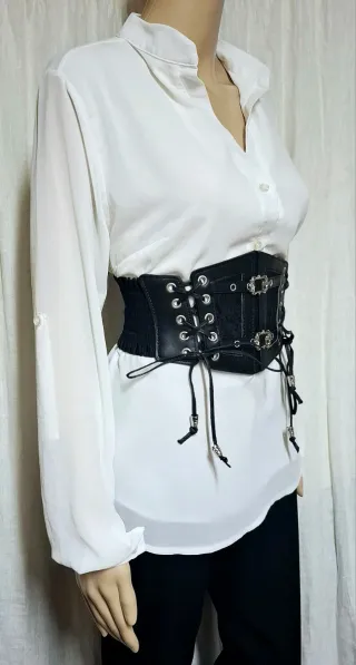 Blusa Corsetto Nuna Lie nero con lacci