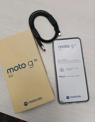 Motorola Moto G35 5G con scatola e cavo. Nuovo