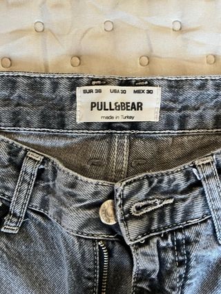 Pull&Bear Jeans Grises Anchos