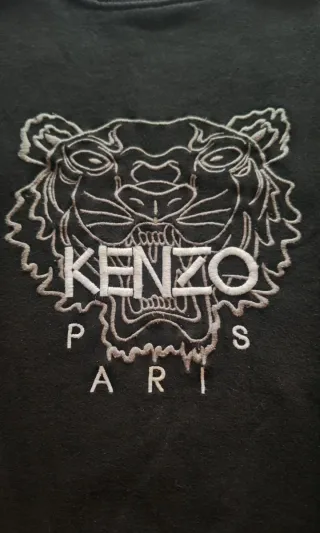 Sudadera Kenzo Negra con Logo Tigre