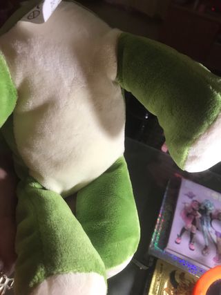 Set peluche rana e scarpine bimba