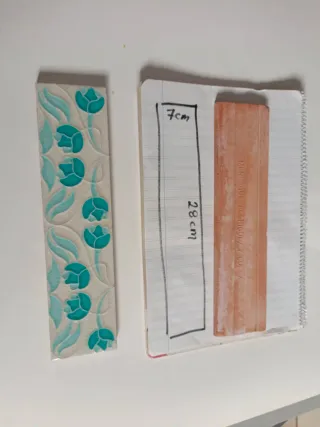 Cenefa Mensaque Cerámica Azul