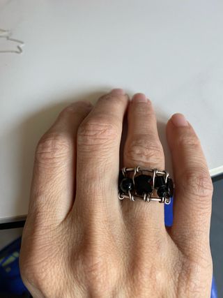Anillo Tous Plata y Ónix