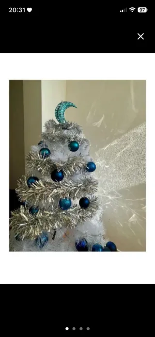 Árbol de Navidad Blanco con Decoración incluida