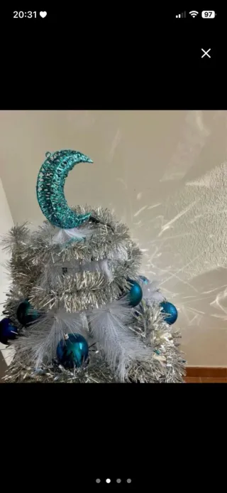 Árbol de Navidad Blanco con Decoración incluida