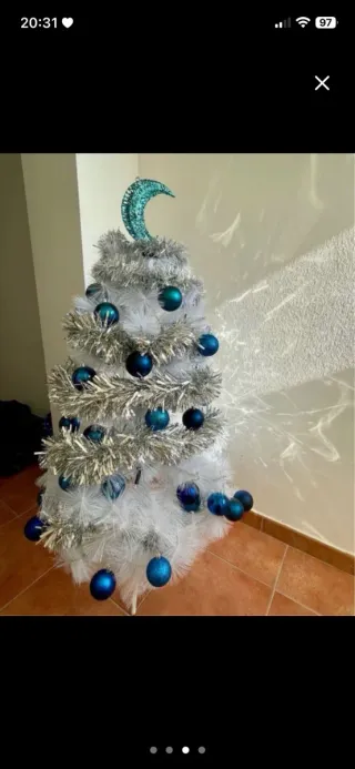 Árbol de Navidad Blanco con Decoración incluida