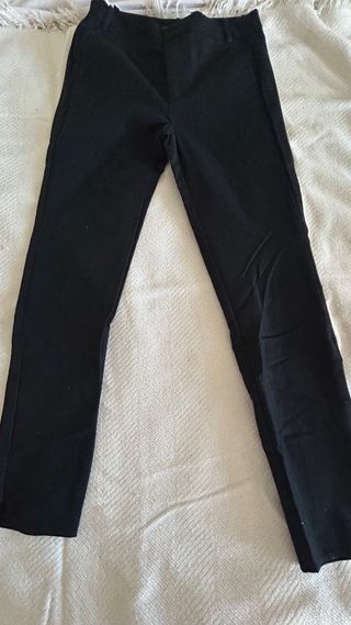Pantalón de traje Zara negro algodón talla 34