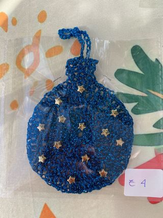Decorazione Natalizia Blu con Stelle Dorate