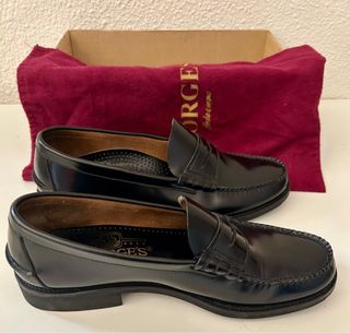 Mocasines George's Piel Negros Talla 44