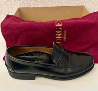 Mocasines George's Piel Negros Talla 44
