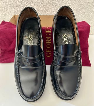 Mocasines George's Piel Negros Talla 44