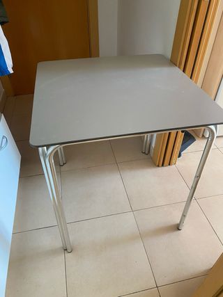 Mesa Terraza 70x70 Gris Metal