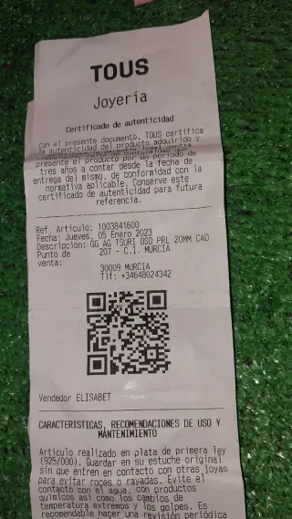 Colgante Oso Tous tsuri Plata y Perlas