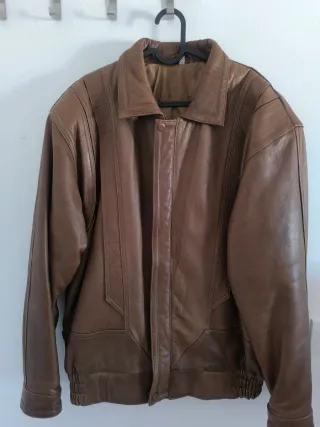 Chaquetón cuero vintage original años 80
