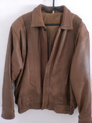 Chaquetón cuero vintage original años 80