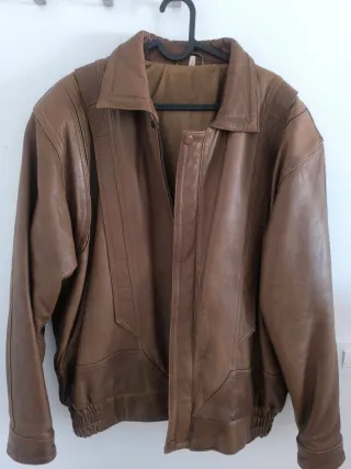 Chaquetón cuero vintage original años 80