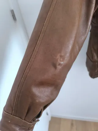 Chaquetón cuero vintage original años 80