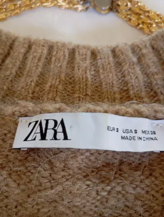 Jersey Zara Oversize Alpaca y Lana Beige