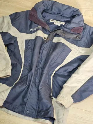 Chaqueta Vintage Columbia Azul y Gris