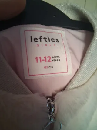 Chaqueta pelo rosa Lefties 11'-12/S (leer descrip)