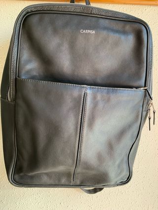 Mochila Carpisa Cuero Negro Ejecutivo