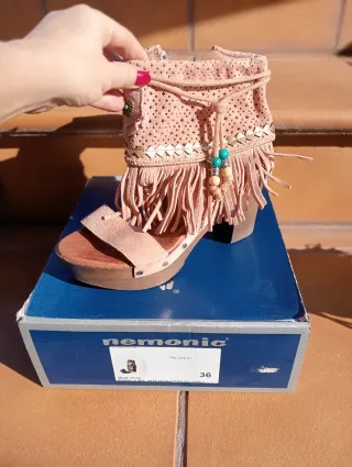 Sandalias Nemonc Piel Boho Talla 36