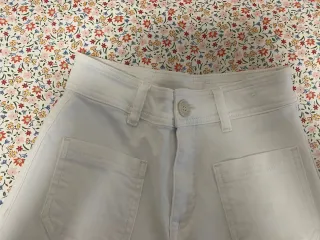 Pantalón campana blanco