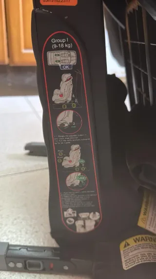 Silla coche grupo 1. No incluye reductor.