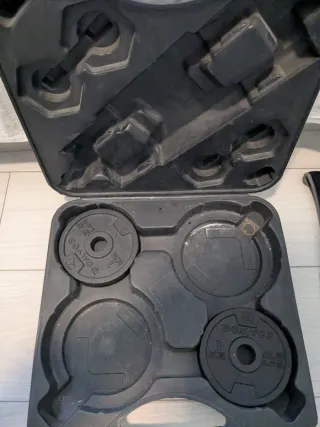 Set de Mancuernas Cromadas con Discos