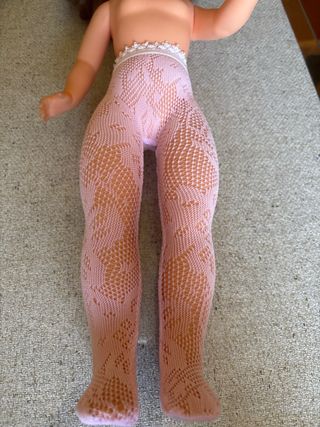 Medias rosas Nancy encaje