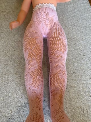 Medias rosas Nancy encaje