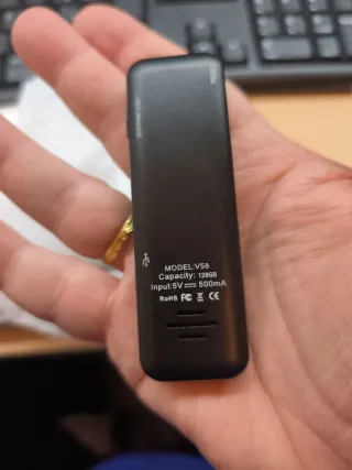 Grabadora Voz Digital 128GB Blanca