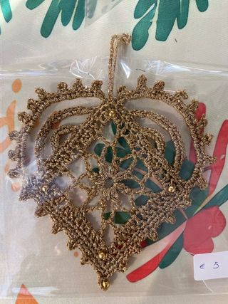 Decorazione Natalizia Foglia Oro