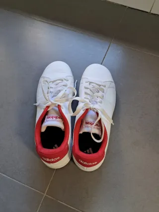 Zapatillas Adidas Mujer Talla 38.5 Blancas