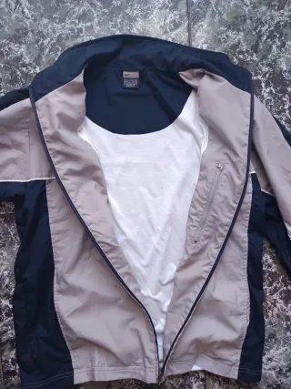 Chaqueta Cortavientos Nike Vintage Gris y Azul