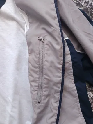 Chaqueta Cortavientos Nike Vintage Gris y Azul