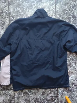 Chaqueta Cortavientos Nike Vintage Gris y Azul