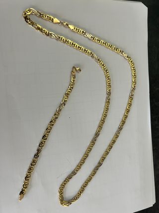 Cadena y Pulsera Oro 18kt