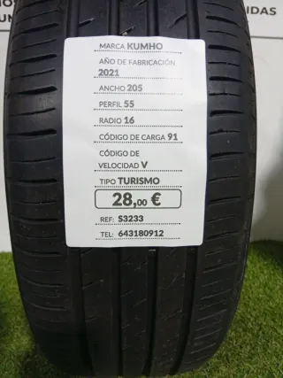 205 55 16 91V KUMHO ECOWING ES31
