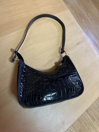Bolso charol efecto cocodrilo