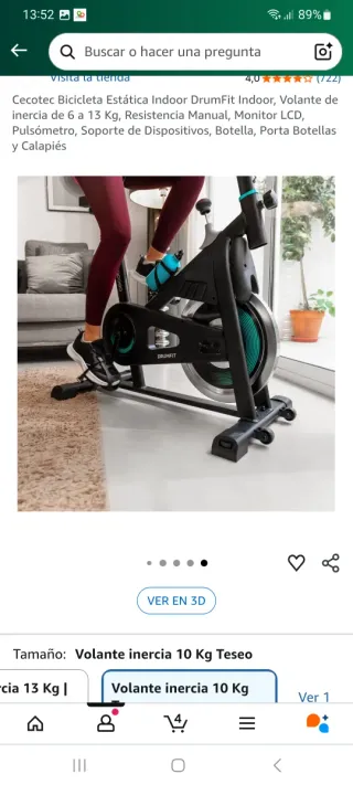 Bicicleta Estática Cecotec DrumFit Indoor