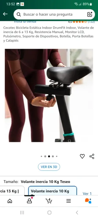 Bicicleta Estática Cecotec DrumFit Indoor