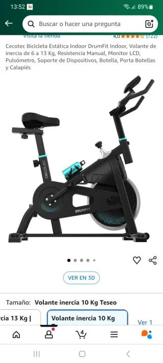 Bicicleta Estática Cecotec DrumFit Indoor