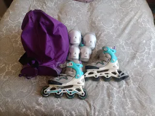 Patines en línea Oxelo Fit 3 + Protecciones