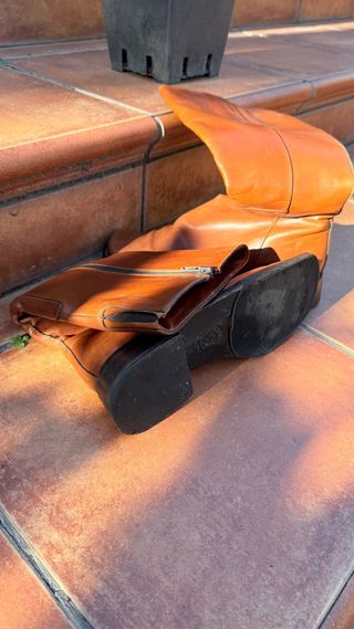 Botas altas vintage italianas de cuero