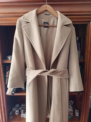 Abrigo Lana y Angora Beige CINZIA