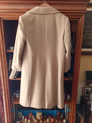 Abrigo Lana y Angora Beige CINZIA