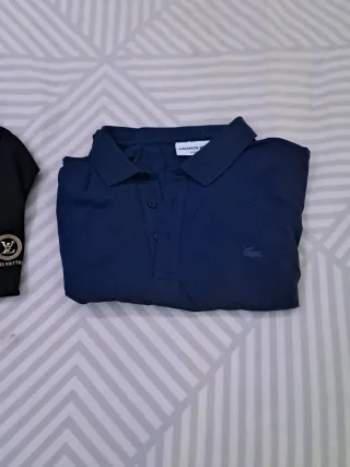 Polos LV y Lacoste Talla XL Negros