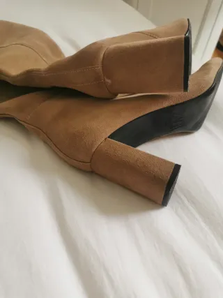 Botas Camel Serraje Tacón